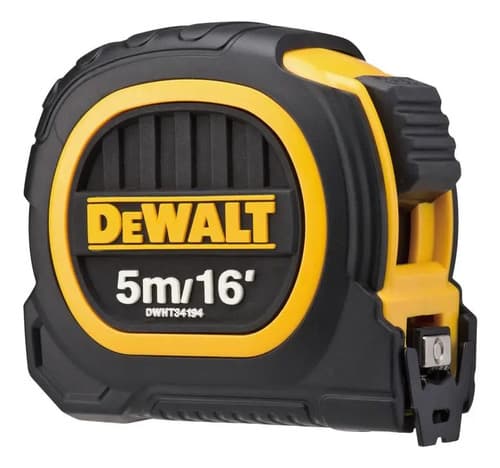 Trena Emborrachada De Bolso Dewalt Modelo Dwht34194l Com Gancho Magnético 5m