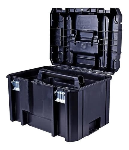 Caixa Organizadora De Ferramentas Dewalt Modelo Dwst17806 Com Bandeja Removível 28l Preto 3