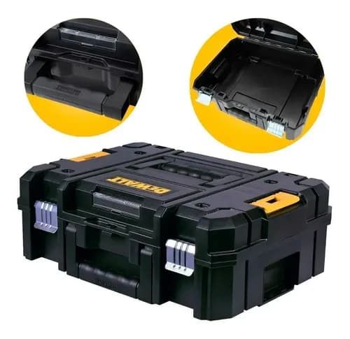 Caixa De Ferramentas 13 Dewalt Modelo Dwst17807 Com Bandeja Removível E Plataforma Flexível 11l Preto 7