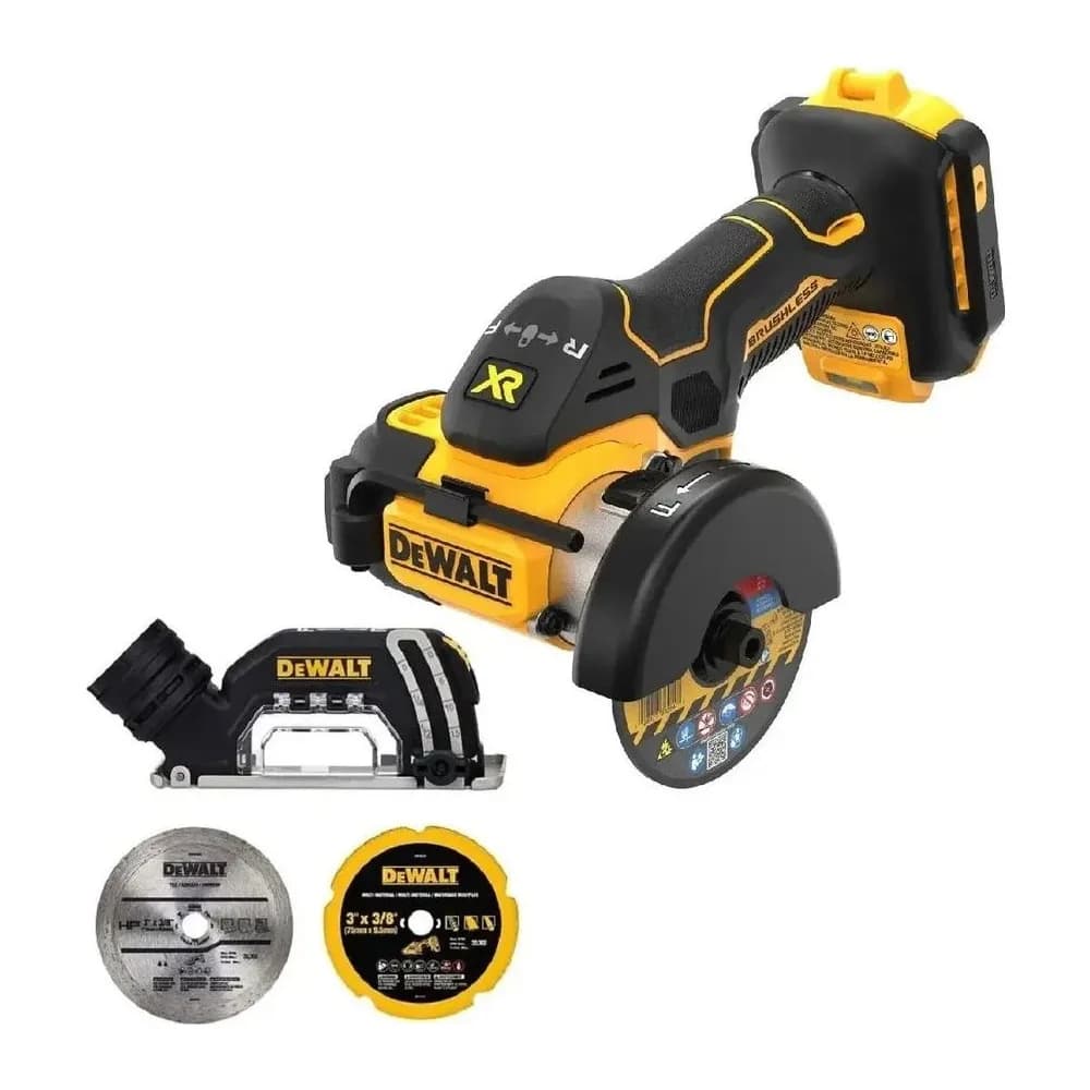 Recortadora Angular para Acabamento 3 À Bateria Dewalt DCS438B-B3 Amarelo/preto 20V