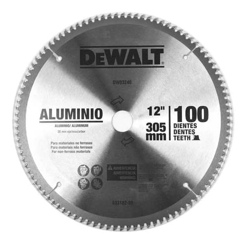 Disco De Serra De Madeira Dewalt Dwa03240 De 12 E 100 Dentes 4