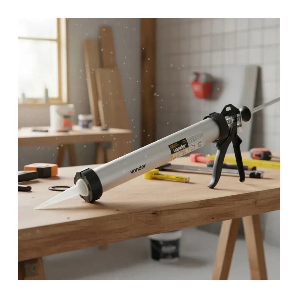 Aplicador Pistola Silicone Pu Profissional 600 Ml - Vonder – BR849030