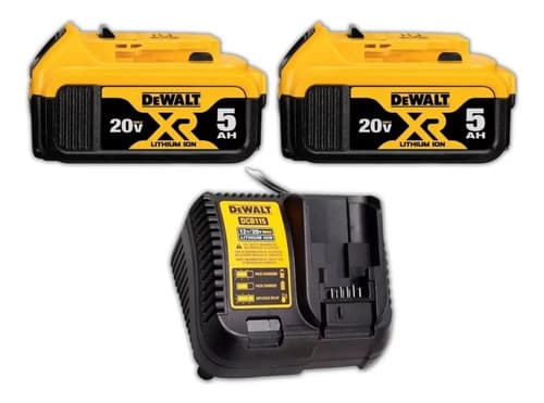 Kit Com 2 Baterias 5ah Dewalt Modelo Dcb205c2k 1 Carregador E 1 Bolsa Bivolt Amarelo 2