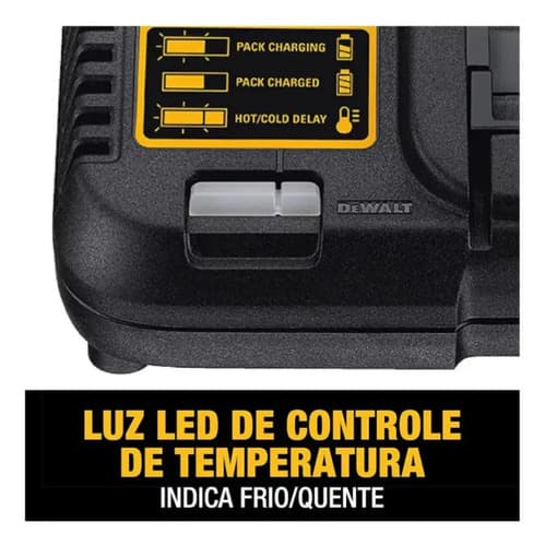 Kit Com 2 Baterias 5ah Dewalt Modelo Dcb205c2k 1 Carregador E 1 Bolsa Bivolt Amarelo 4