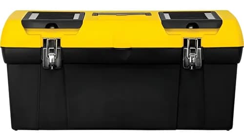 Caixa De Ferramentas Millenium 12,5 Stanley, Modelo 013013s, Caixa Fabricada Em Polipropileno Com Fechos Em Metal Niquelado E Bandeja Organizadora, Capacidade De 50kg Preto 5