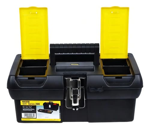 Caixa De Ferramentas Millenium 12,5 Stanley, Modelo 013013s, Caixa Fabricada Em Polipropileno Com Fechos Em Metal Niquelado E Bandeja Organizadora, Capacidade De 50kg Preto 7