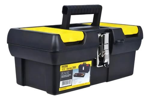 Caixa De Ferramentas Millenium 12,5 Stanley, Modelo 013013s, Caixa Fabricada Em Polipropileno Com Fechos Em Metal Niquelado E Bandeja Organizadora, Capacidade De 50kg Preto 3