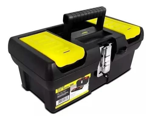 Caixa De Ferramentas Millenium 12,5 Stanley, Modelo 013013s, Caixa Fabricada Em Polipropileno Com Fechos Em Metal Niquelado E Bandeja Organizadora, Capacidade De 50kg Preto 11
