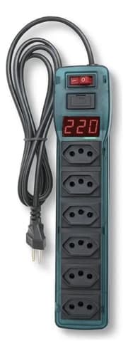 Régua Elétrica Medidor De Voltagem Profissional Cor Azul 127/220v