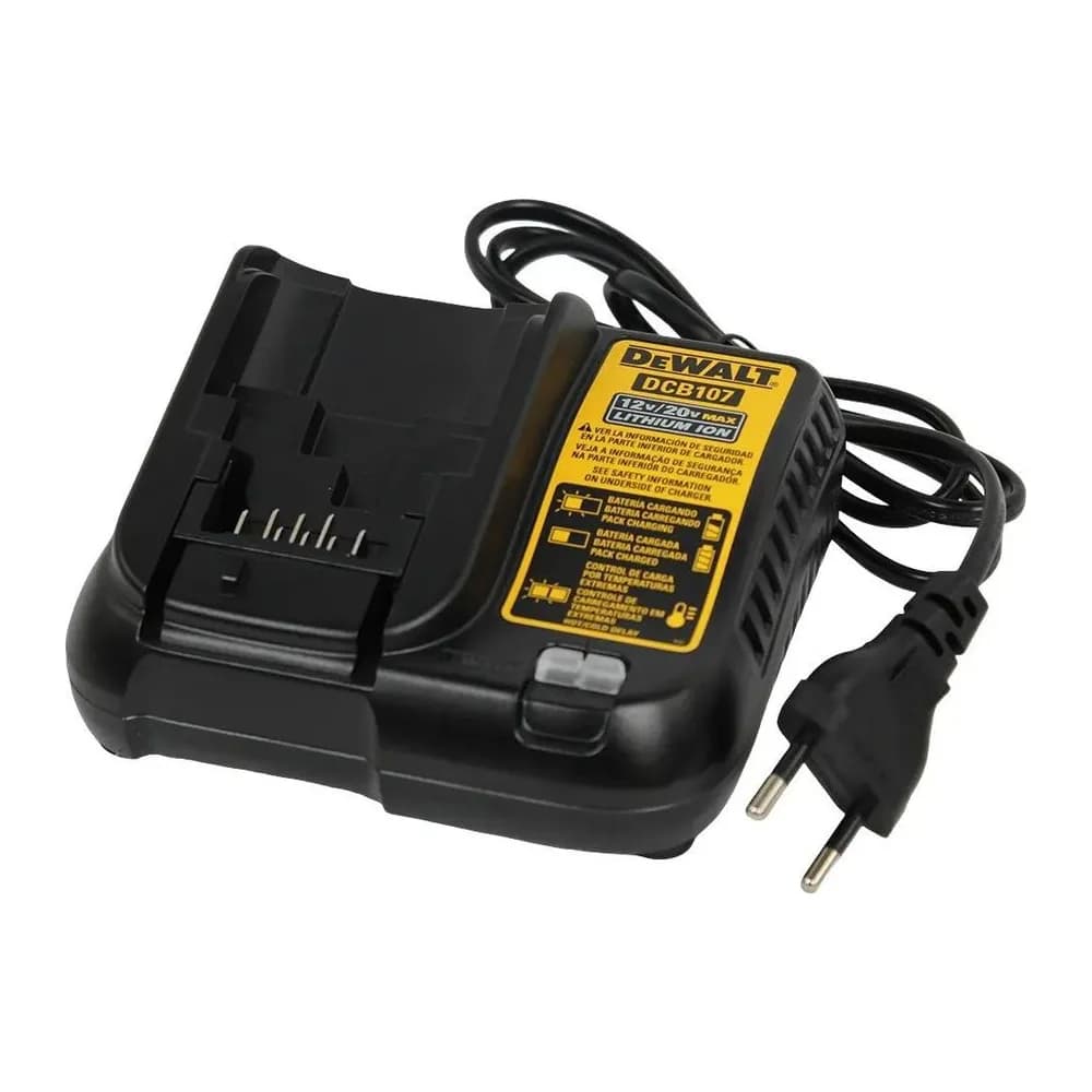 Carregador Bateria DCB107 para Baterias 12V À 20V Dewalt