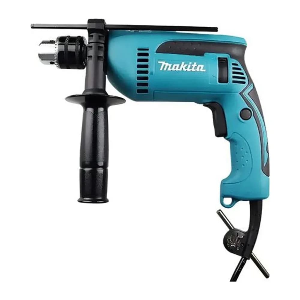 Furadeira Martelete Parafusadeira Elétrica de 13MM Makita HP1640X2 680W + Accesorio Azul-turquesa 220V
