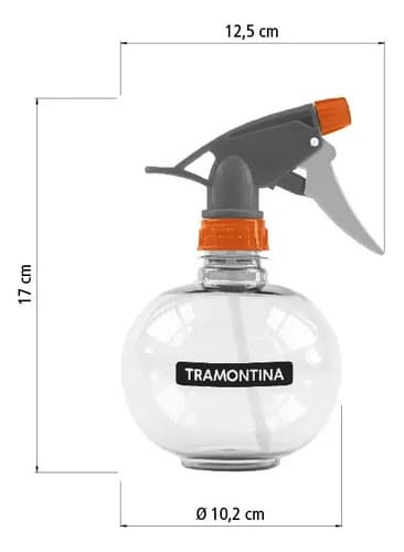 Pulverizador Borrifador Manual Pressão 450ml Tramontina Cor Transparente 5