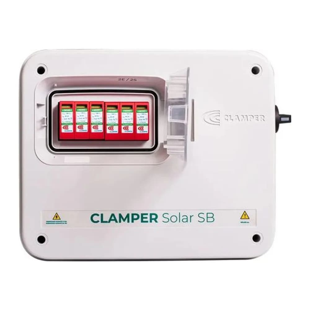 String Box Clamper Solar 1040V 32A 2 Entradas 2 Saídas Proteção IP65