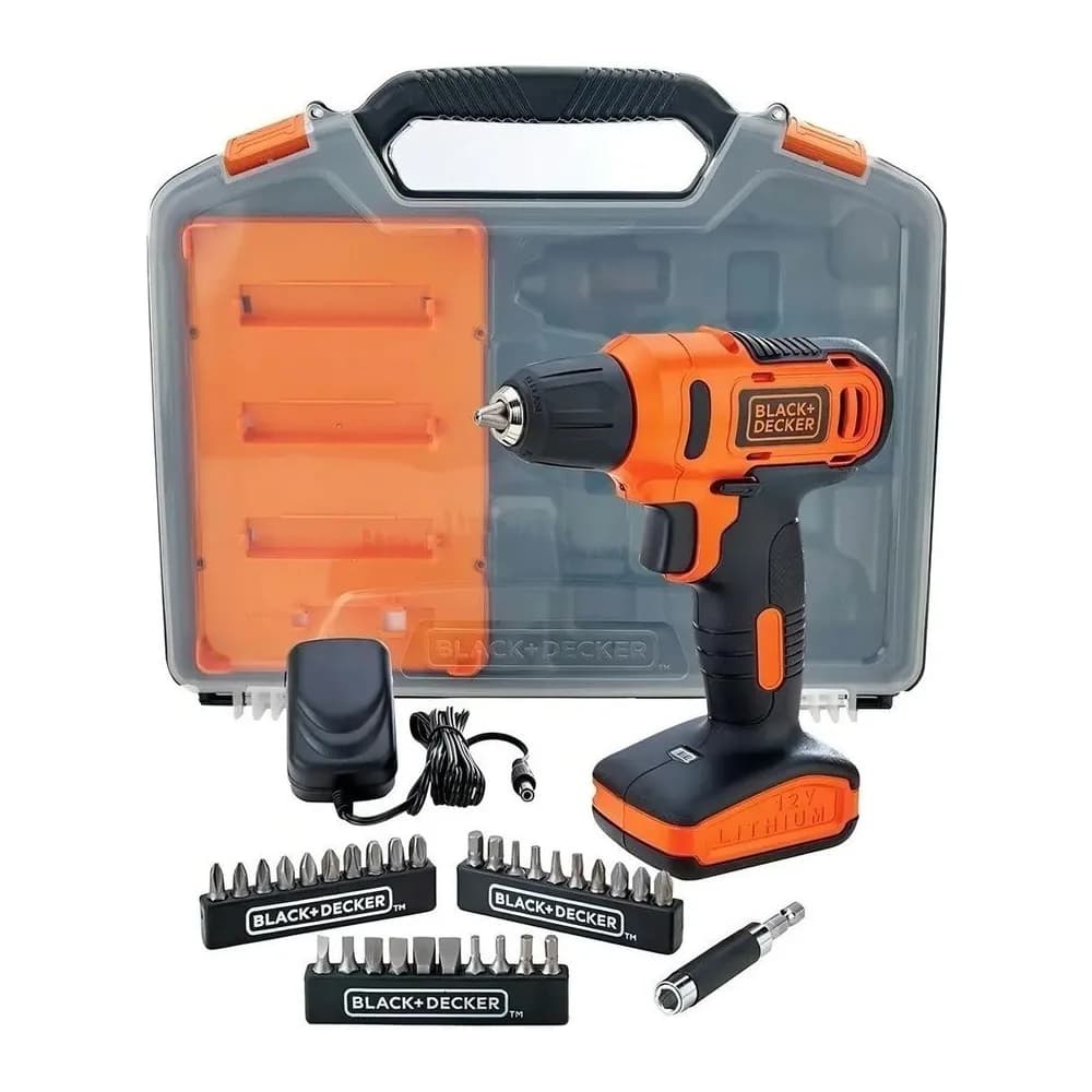 Furadeira Parafusadeira 12V Black+decker LD12SC Sem Fio Bivolt Laranja 127/220V – LD12SC-BR