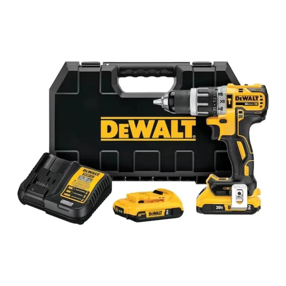 Parafusadeira e Furadeira de Impacto Dewalt DCD796D2-BR 20V Brushless 1/2 com 2 Baterias 2AH, Carregador Bivolt e MALETA0V Amarelo – DCD796D2-BR
